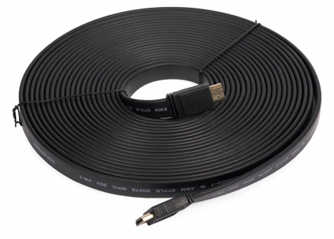 HDMI kábel 10m 28AWG lapos v1.4 High Speed HDMI Cable with Ethernet 